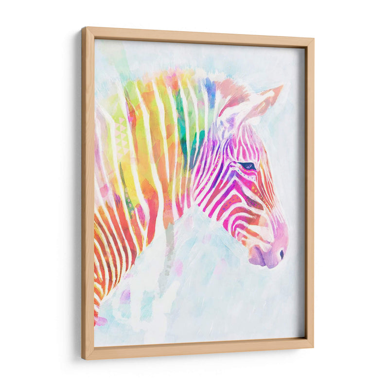 Zebra Fluorescente Ii - Victoria Borges | Cuadro decorativo de Canvas Lab