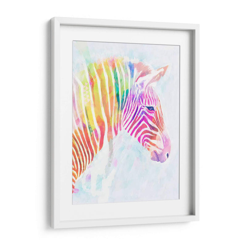 Zebra Fluorescente Ii - Victoria Borges | Cuadro decorativo de Canvas Lab