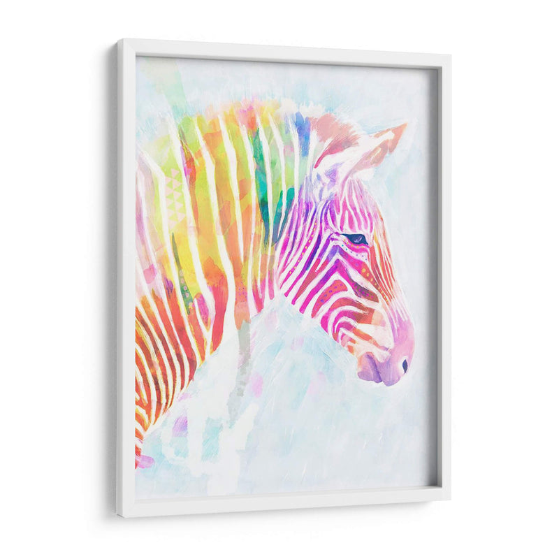 Zebra Fluorescente Ii - Victoria Borges | Cuadro decorativo de Canvas Lab