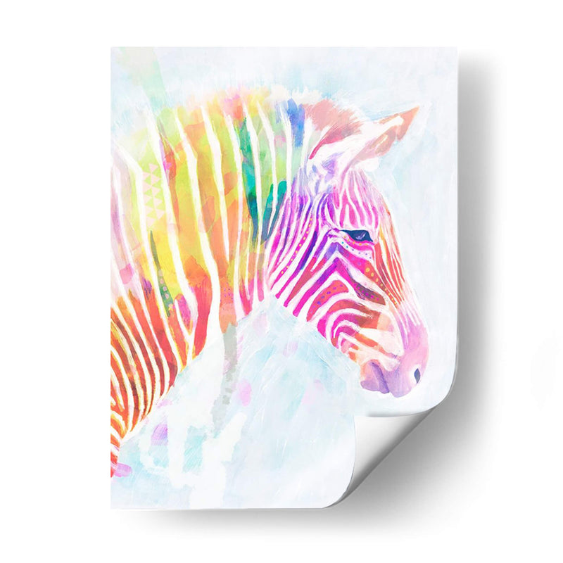 Zebra Fluorescente Ii - Victoria Borges | Cuadro decorativo de Canvas Lab