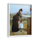 Mujer y niña en el balcón - Berthe Morisot | Cuadro decorativo de Canvas Lab