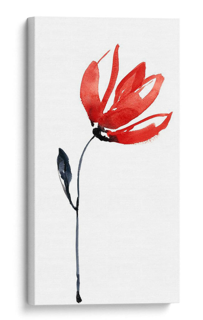 Sumi-E En Rouge I - Jennifer Goldberger | Cuadro decorativo de Canvas Lab