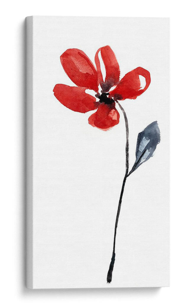 Sumi-E En Rouge Ii - Jennifer Goldberger | Cuadro decorativo de Canvas Lab