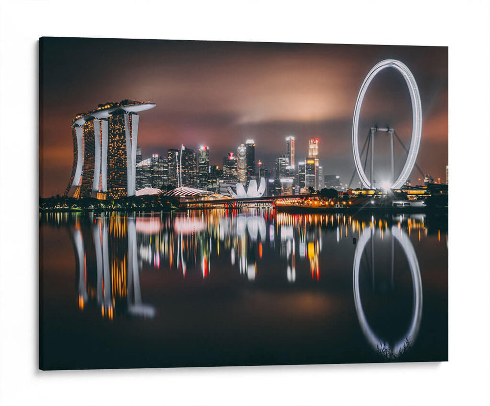 Noche en Singapur | Cuadro decorativo de Canvas Lab