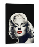 Labios Rojos Marilyn En Negro - Chris Consani | Cuadro decorativo de Canvas Lab