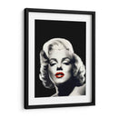 Labios Rojos Marilyn En Negro - Chris Consani | Cuadro decorativo de Canvas Lab