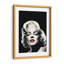 Labios Rojos Marilyn En Negro - Chris Consani | Cuadro decorativo de Canvas Lab