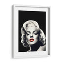 Labios Rojos Marilyn En Negro - Chris Consani | Cuadro decorativo de Canvas Lab