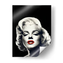 Labios Rojos Marilyn En Negro - Chris Consani | Cuadro decorativo de Canvas Lab