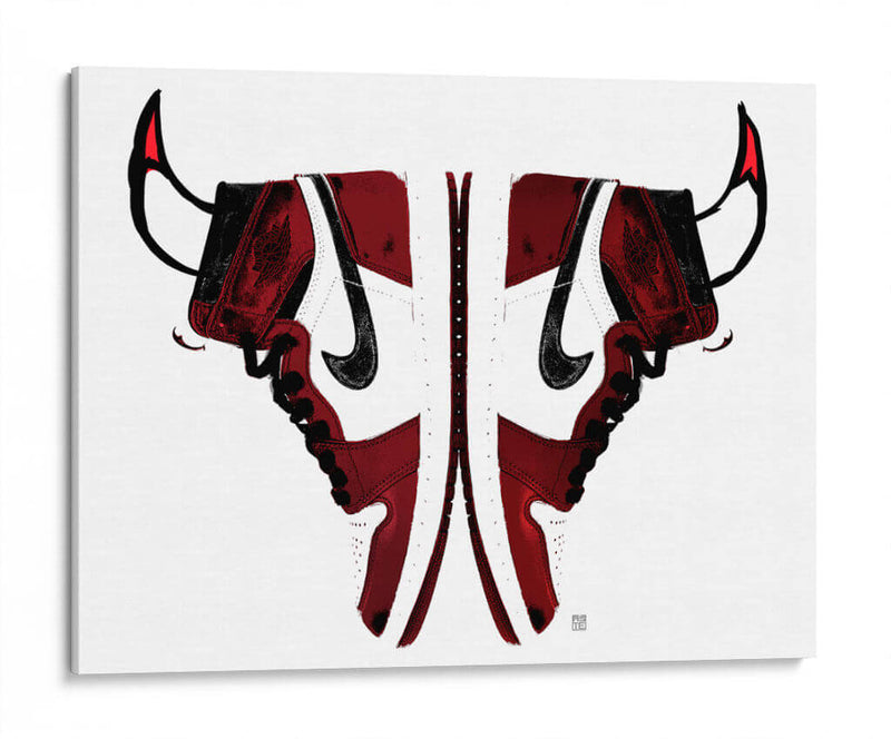 Jordan Blueprint Chicago - David Aste | Cuadro decorativo de Canvas Lab