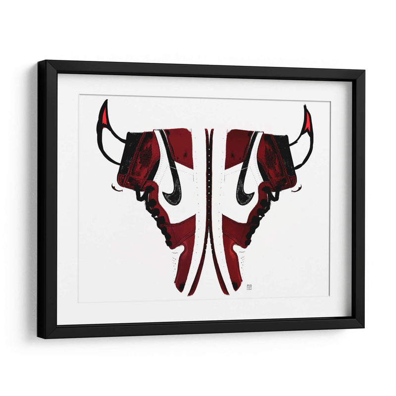 Jordan Blueprint Chicago - David Aste | Cuadro decorativo de Canvas Lab