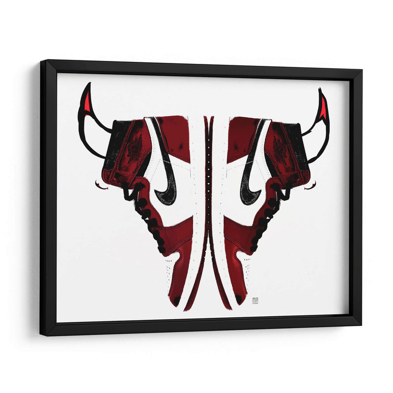 Jordan Blueprint Chicago - David Aste | Cuadro decorativo de Canvas Lab