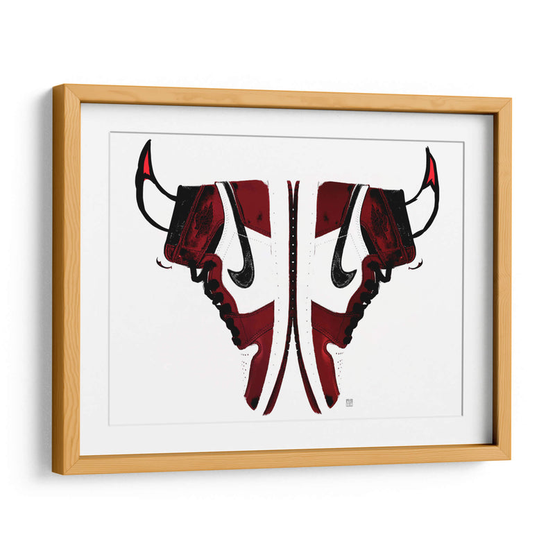 Jordan Blueprint Chicago - David Aste | Cuadro decorativo de Canvas Lab