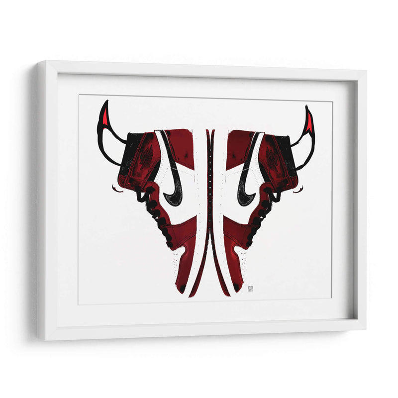 Jordan Blueprint Chicago - David Aste | Cuadro decorativo de Canvas Lab