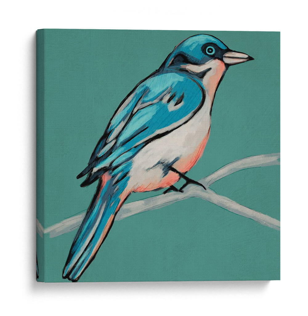 Bosquejo Alado Iv En Teal - Chariklia Zarris | Cuadro decorativo de Canvas Lab