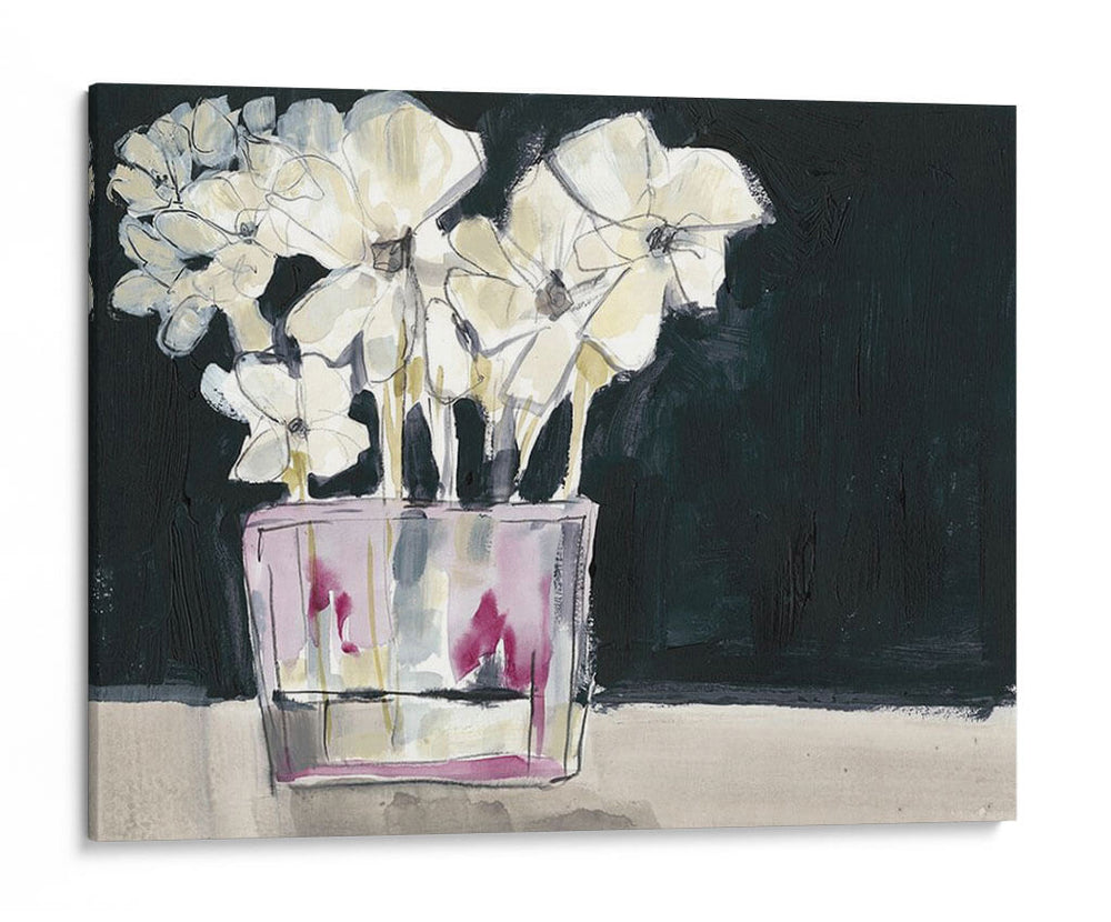 Flores Blancas En Fucsia Ii - Jennifer Goldberger | Cuadro decorativo de Canvas Lab