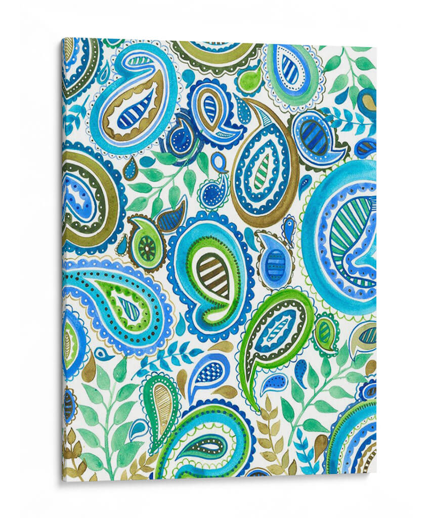 Paisley Azul Y Verde I - Regina Moore | Cuadro decorativo de Canvas Lab