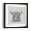 Toro Blanco Y Negro - Ethan Harper | Cuadro decorativo de Canvas Lab