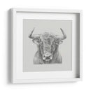 Toro Blanco Y Negro - Ethan Harper | Cuadro decorativo de Canvas Lab