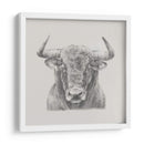 Toro Blanco Y Negro - Ethan Harper | Cuadro decorativo de Canvas Lab