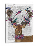 Aves De Ciervos, Nidos De Pájaros Tropicales. - Fab Funky | Cuadro decorativo de Canvas Lab