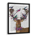 Aves De Ciervos, Nidos De Pájaros Tropicales. - Fab Funky | Cuadro decorativo de Canvas Lab