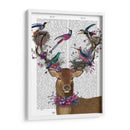 Aves De Ciervos, Nidos De Pájaros Tropicales. - Fab Funky | Cuadro decorativo de Canvas Lab