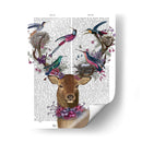 Aves De Ciervos, Nidos De Pájaros Tropicales. - Fab Funky | Cuadro decorativo de Canvas Lab