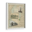 Mapa De La Vendimia De Nueva York - Vision Studio | Cuadro decorativo de Canvas Lab