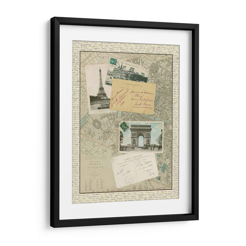 Mapa Vintage De París - Vision Studio | Cuadro decorativo de Canvas Lab