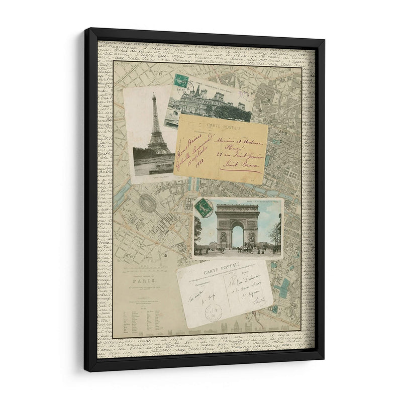 Mapa Vintage De París - Vision Studio | Cuadro decorativo de Canvas Lab