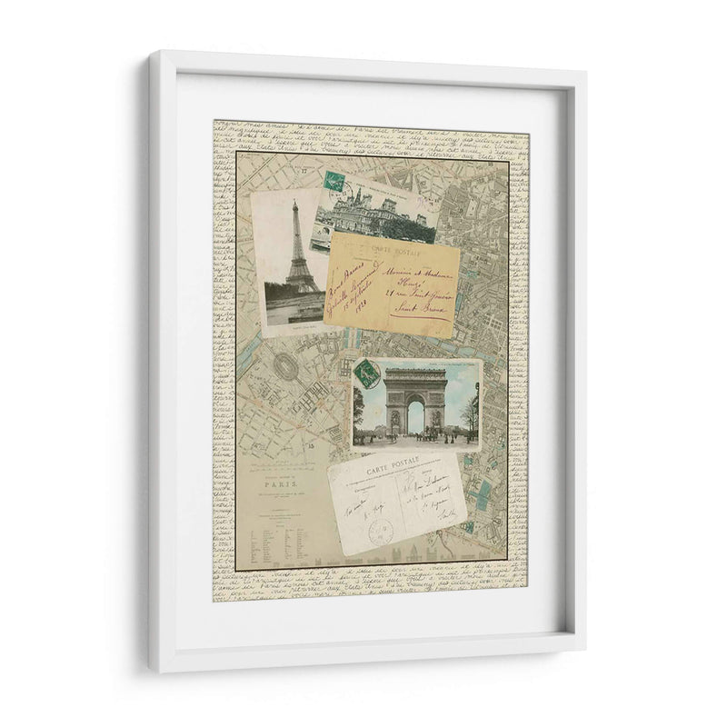 Mapa Vintage De París - Vision Studio | Cuadro decorativo de Canvas Lab