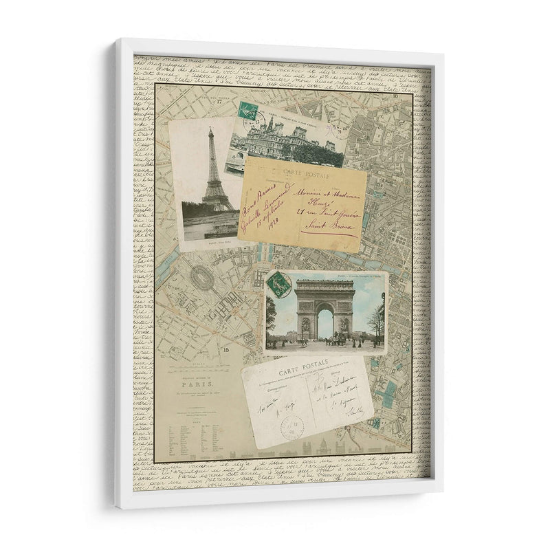 Mapa Vintage De París - Vision Studio | Cuadro decorativo de Canvas Lab