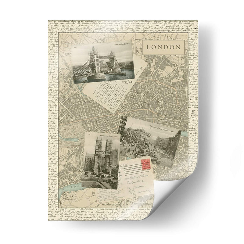 Mapa De La Vendimia De Londres - Vision Studio | Cuadro decorativo de Canvas Lab