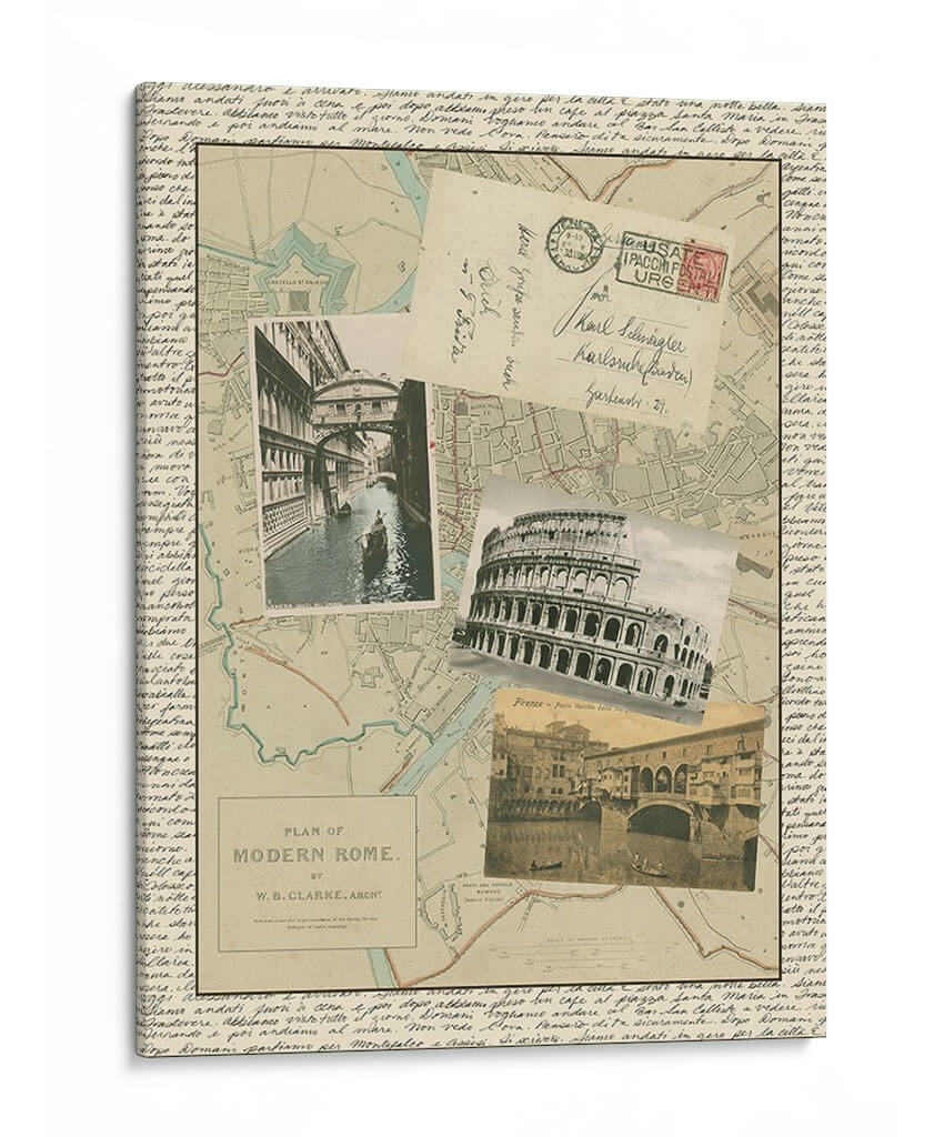 Mapa De La Vendimia De Roma - Vision Studio | Cuadro decorativo de Canvas Lab