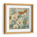 Mariposa Y Hollyhocks I - Tim OToole | Cuadro decorativo de Canvas Lab