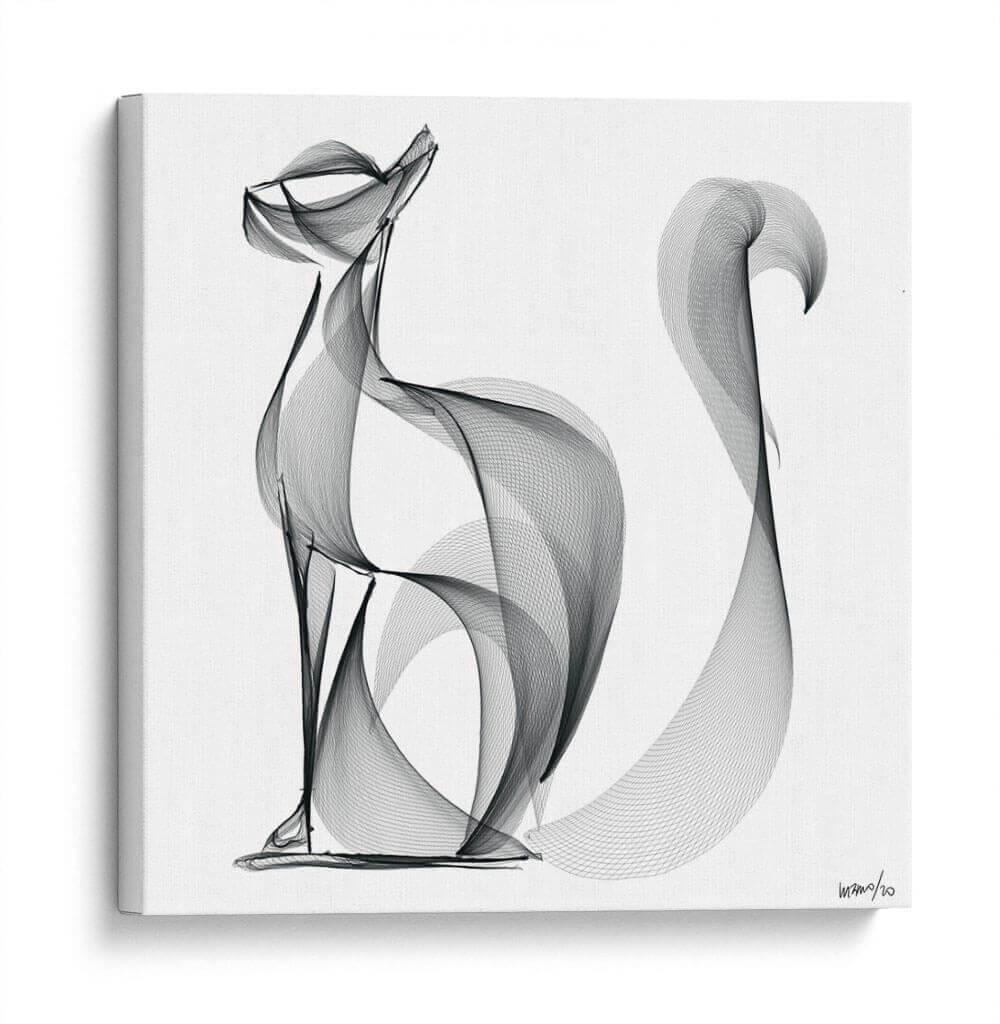 Gato atento - Gina Villalobos | Cuadro decorativo de Canvas Lab