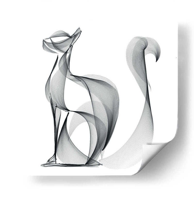 Gato atento - Gina Villalobos | Cuadro decorativo de Canvas Lab