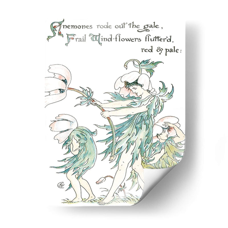 Shakespeares Garden I (Anemone) - Walter Crane | Cuadro decorativo de Canvas Lab