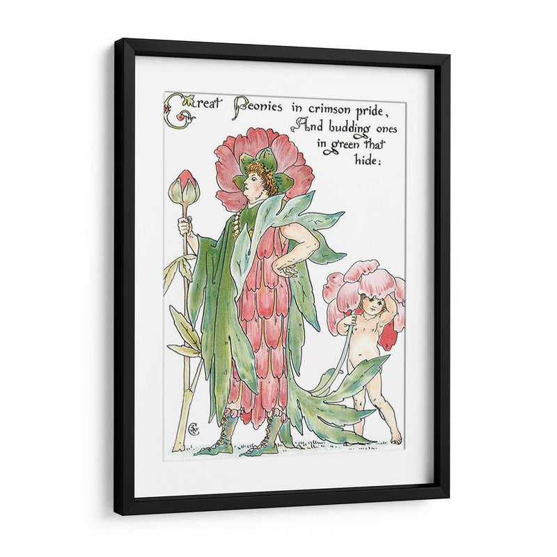 Shakespeares Garden V (Peonía) - Walter Crane | Cuadro decorativo de Canvas Lab