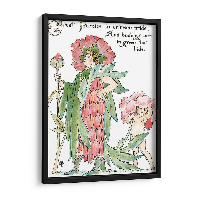 Shakespeares Garden V (Peonía) - Walter Crane | Cuadro decorativo de Canvas Lab