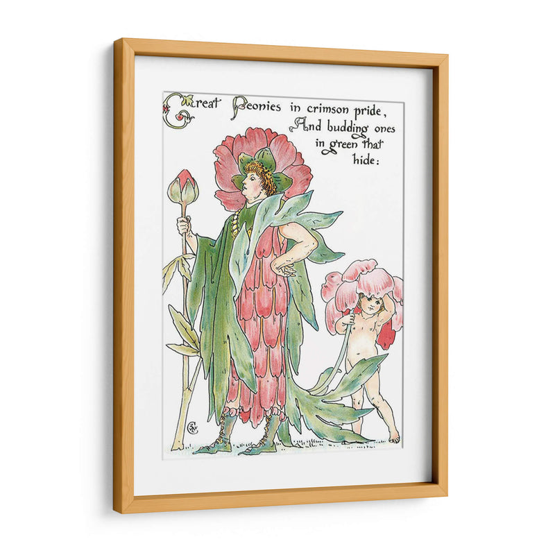 Shakespeares Garden V (Peonía) - Walter Crane | Cuadro decorativo de Canvas Lab