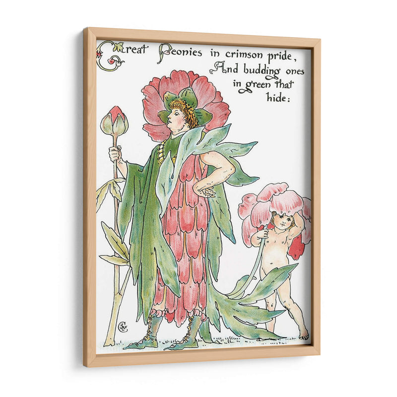 Shakespeares Garden V (Peonía) - Walter Crane | Cuadro decorativo de Canvas Lab