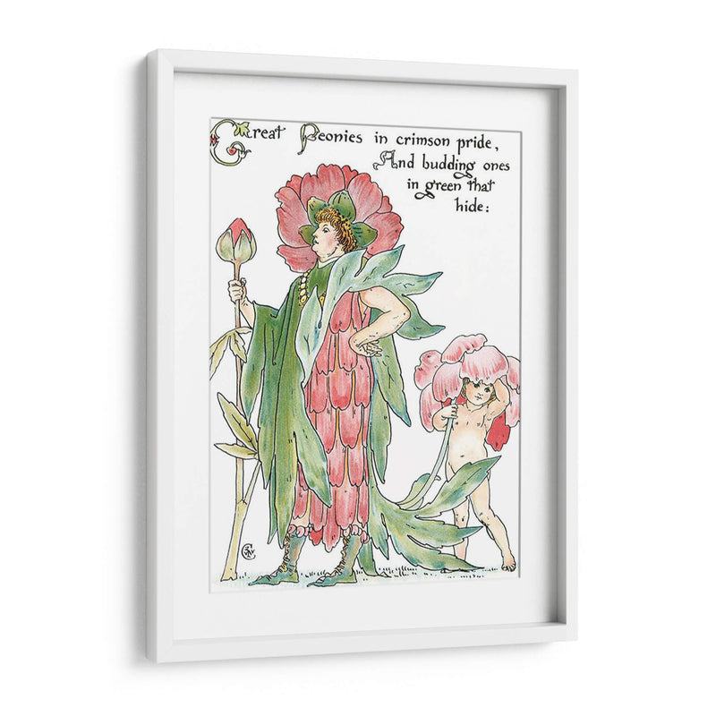 Shakespeares Garden V (Peonía) - Walter Crane | Cuadro decorativo de Canvas Lab