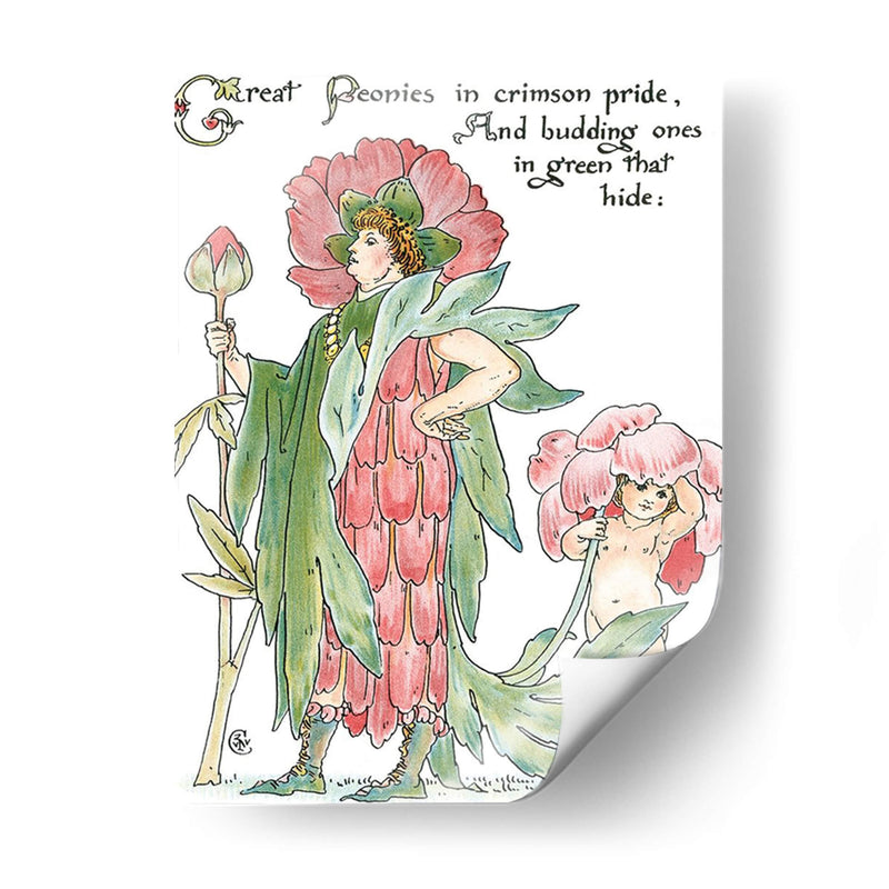 Shakespeares Garden V (Peonía) - Walter Crane | Cuadro decorativo de Canvas Lab