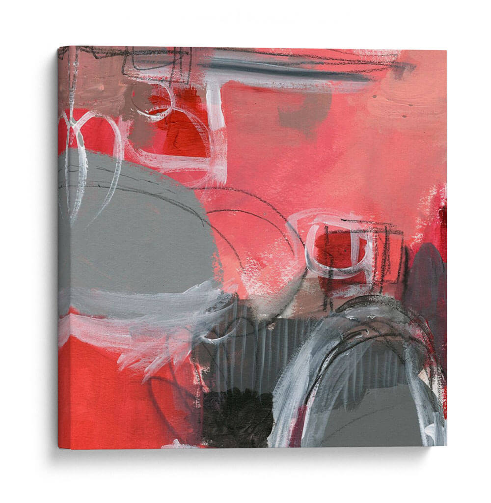 Abstracto Rojo Y Gris I - Jennifer Paxton Parker | Cuadro decorativo de Canvas Lab