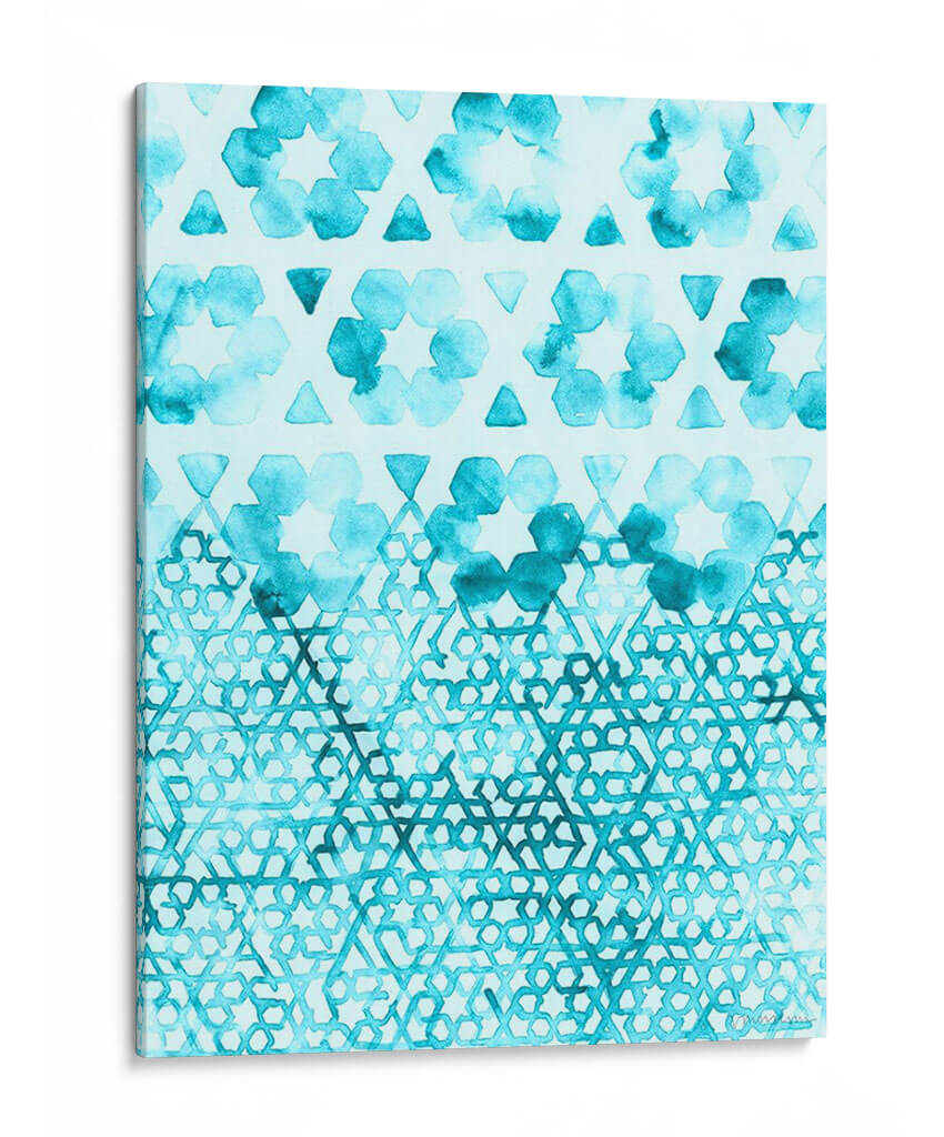 Teal Madras Iii - Vanna Lam | Cuadro decorativo de Canvas Lab