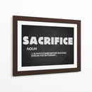 Sacrifice noun | Cuadro decorativo de Canvas Lab