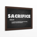Sacrifice noun | Cuadro decorativo de Canvas Lab