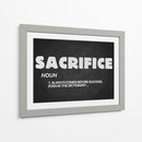 Sacrifice noun | Cuadro decorativo de Canvas Lab